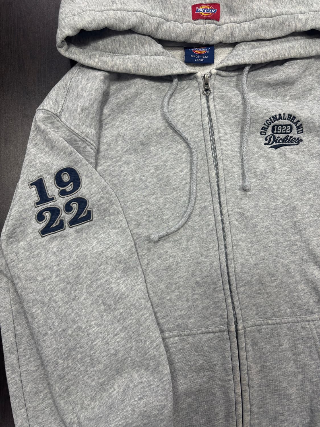 디키즈 기모 후드집업 회색 L 상품이미지5