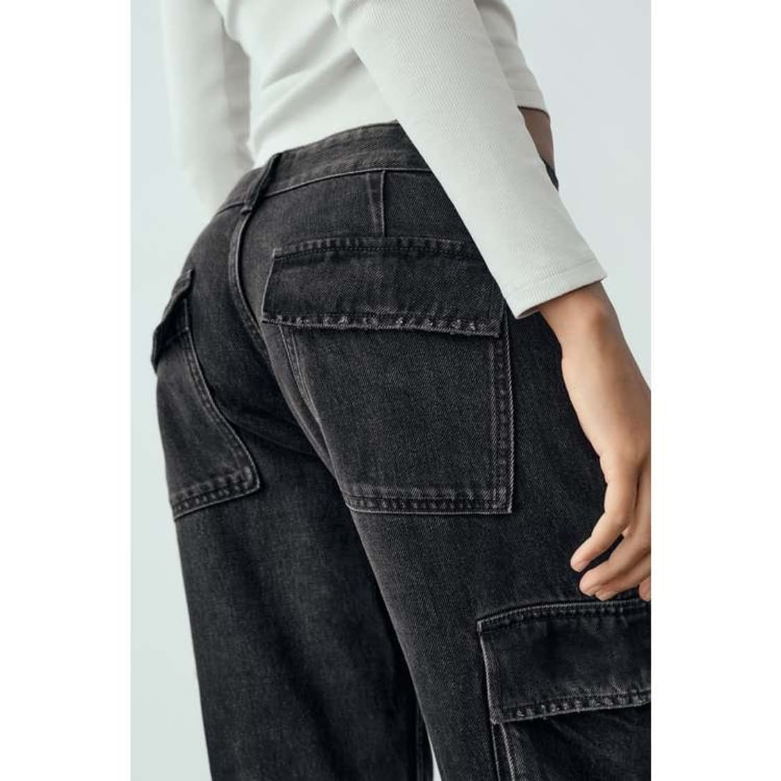 ZARA 자라 미드라이즈 midrise trf cargo jeans 상품이미지3