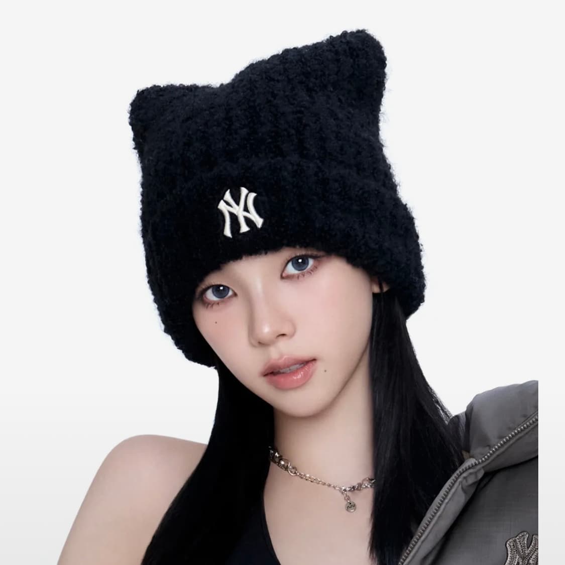 Mlb 플러시 미야옹 비니 블랙  상품이미지1