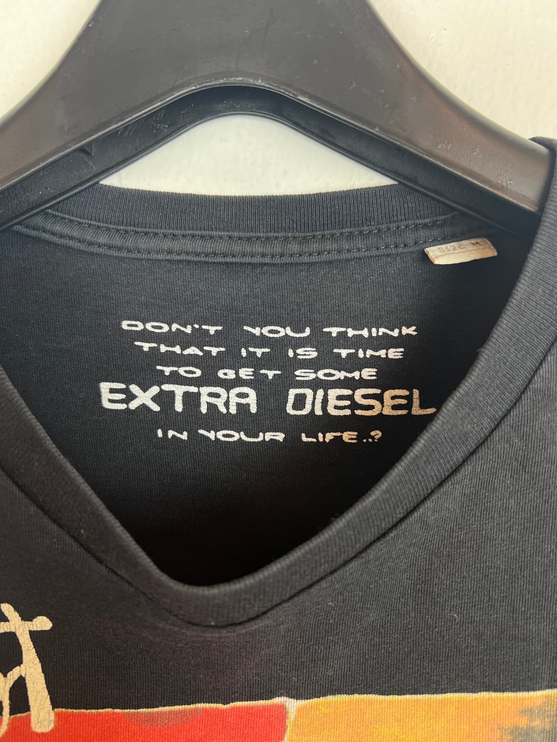 Diesel 블랙 프린팅 반팔 티셔츠 M 상품이미지3