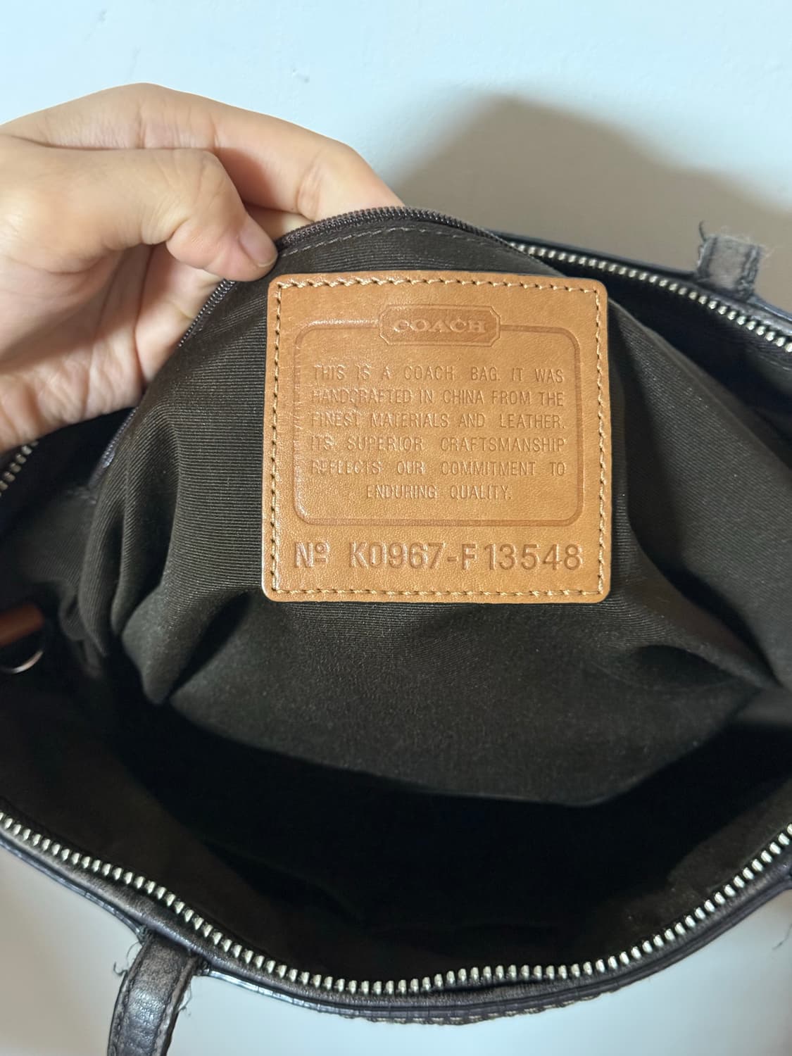 코치 시그니처 자카드 y2k 숄더 토트백 브라운 베이지 상품이미지7