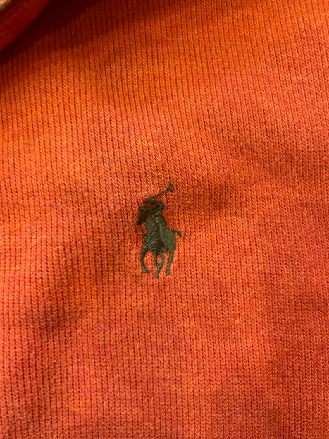 폴로 오렌지 반집업 니트 XL 상품이미지6