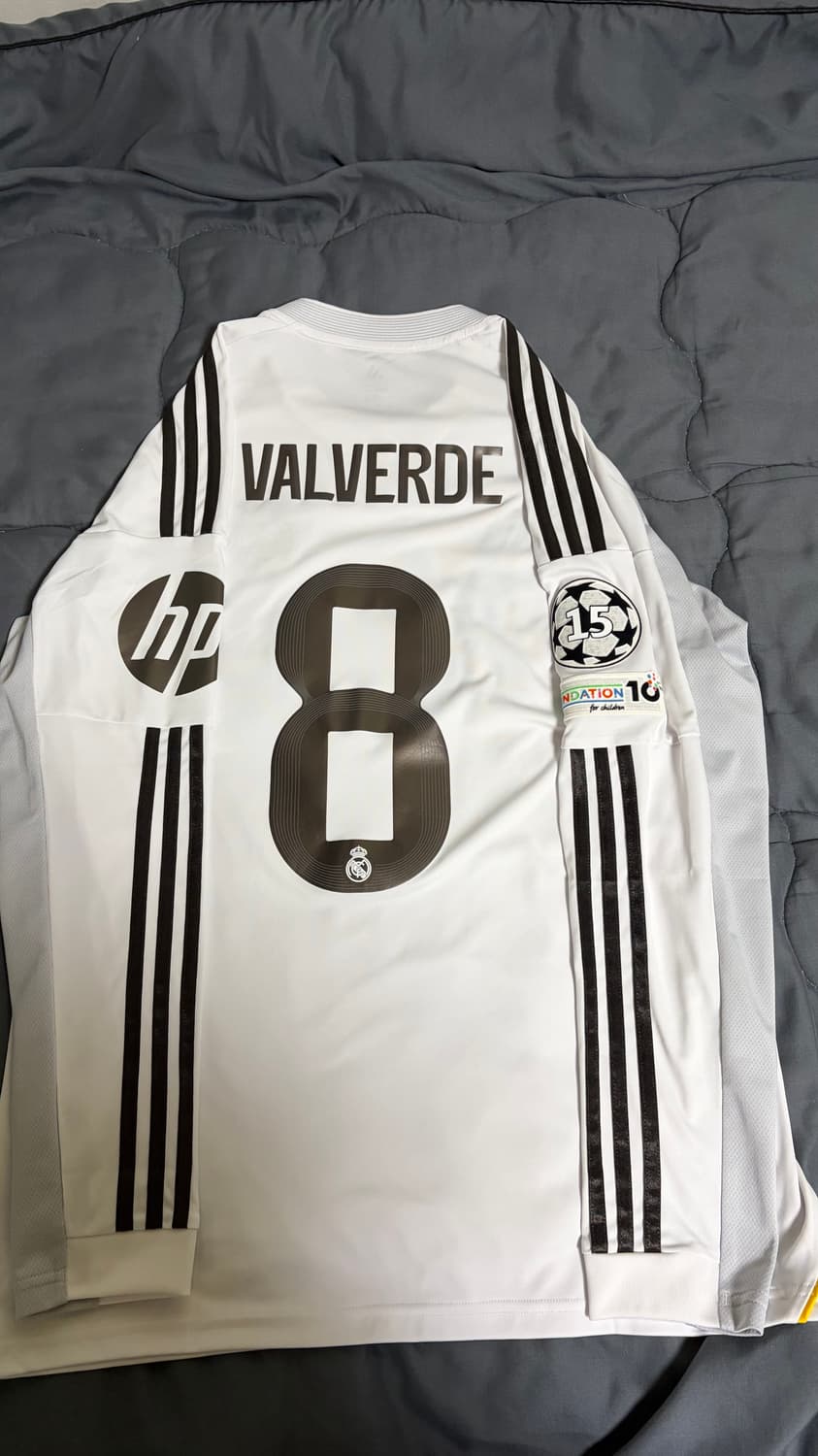 레알 마드리드 25-26 홈 유니폼 긴팔 XL (발베르데 마킹) 상품이미지3