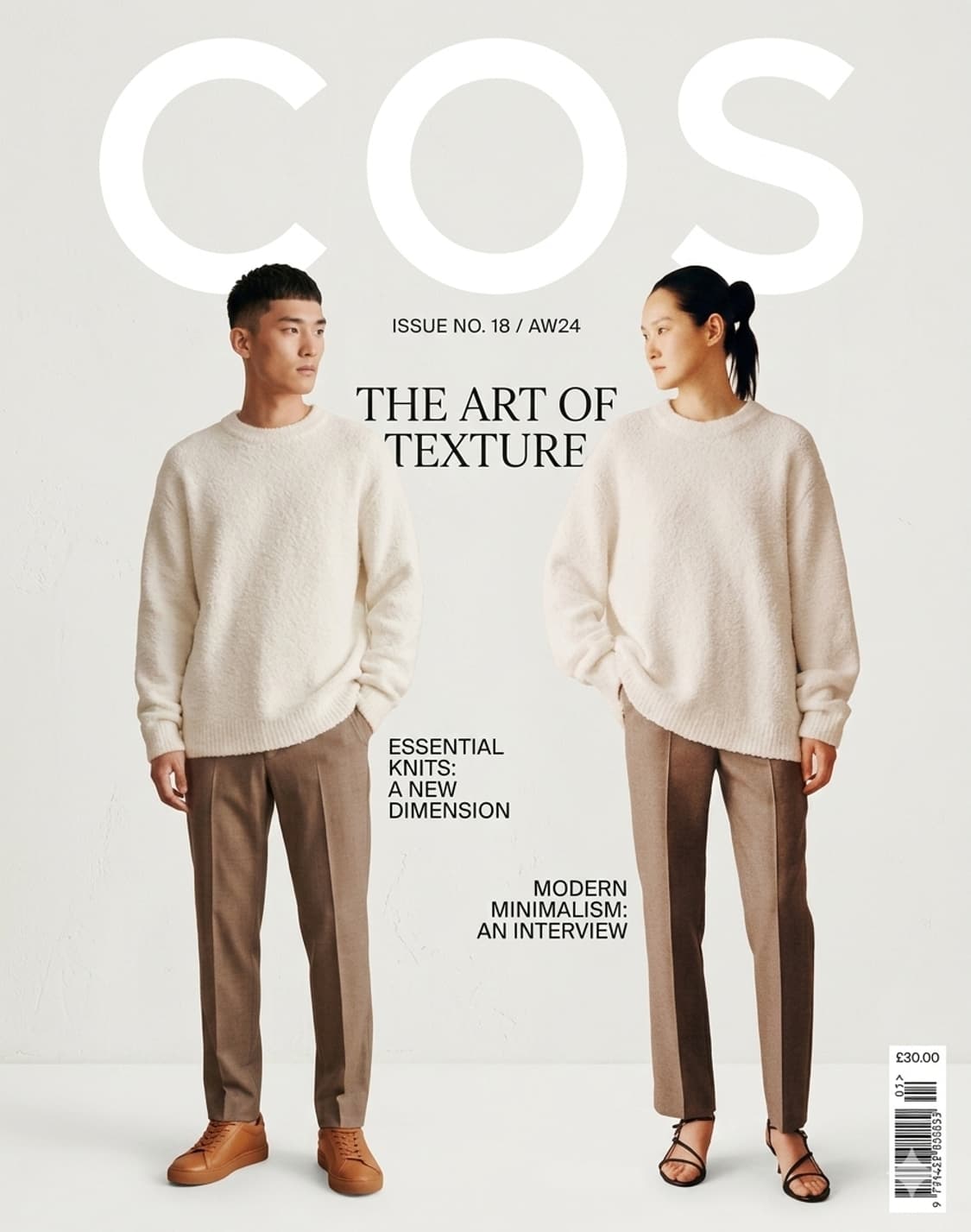 105/88.COS 부클 화이트 니트(공용) 상품이미지1