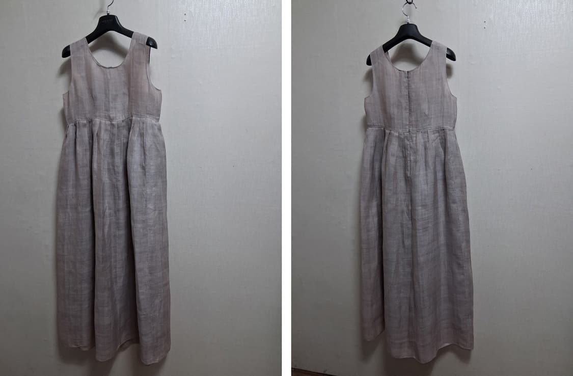 국내산 한산 모시 롱원피스 모시 나이롱원피스 44반 슬림55  국내산 상품이미지3