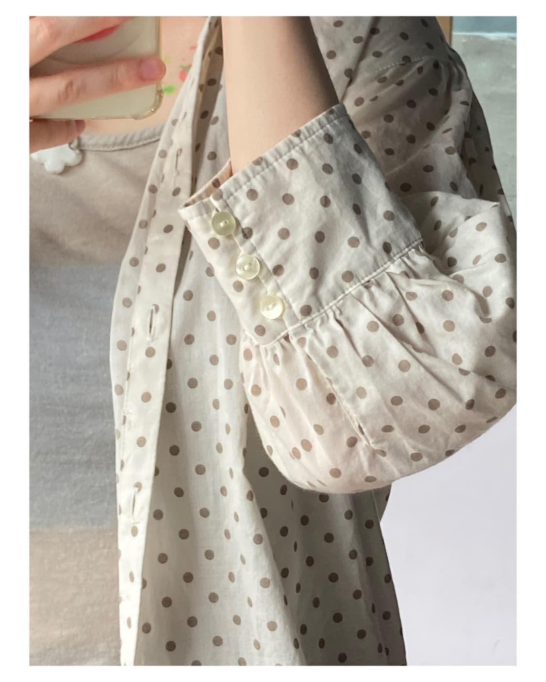 아이보리 도트 셔츠원피스 상품이미지8