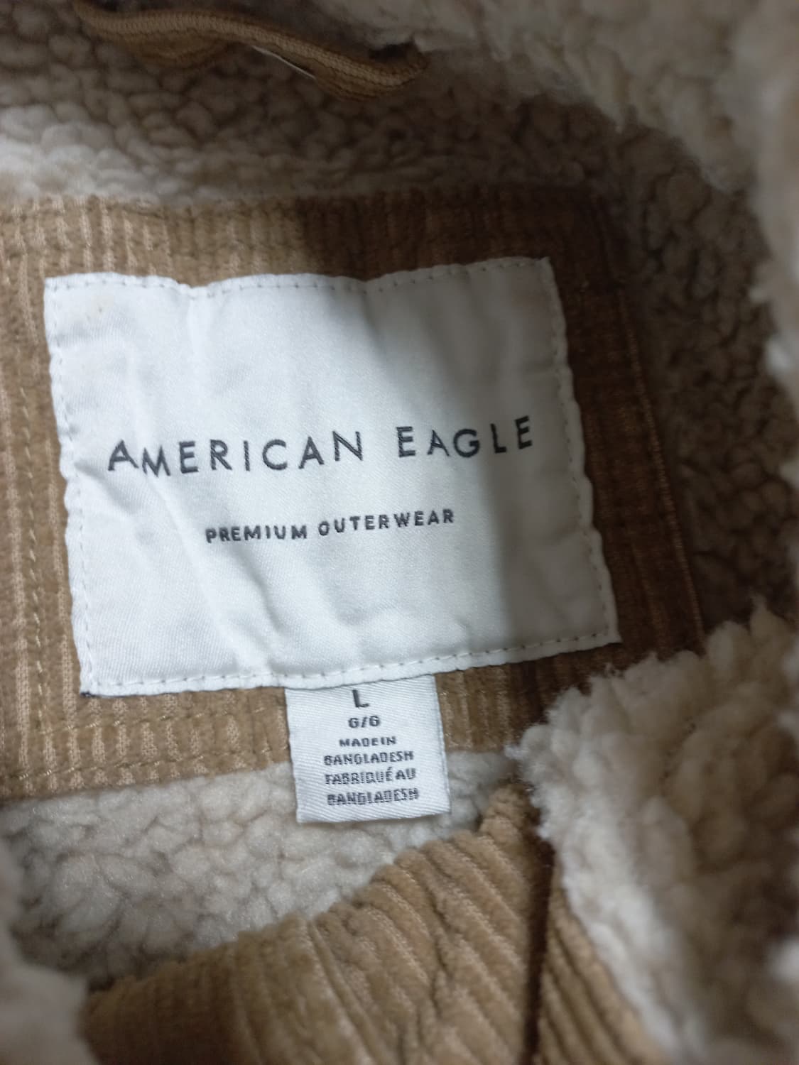 American Eagle 코듀로이 쉐르파 자켓 100 상품이미지4