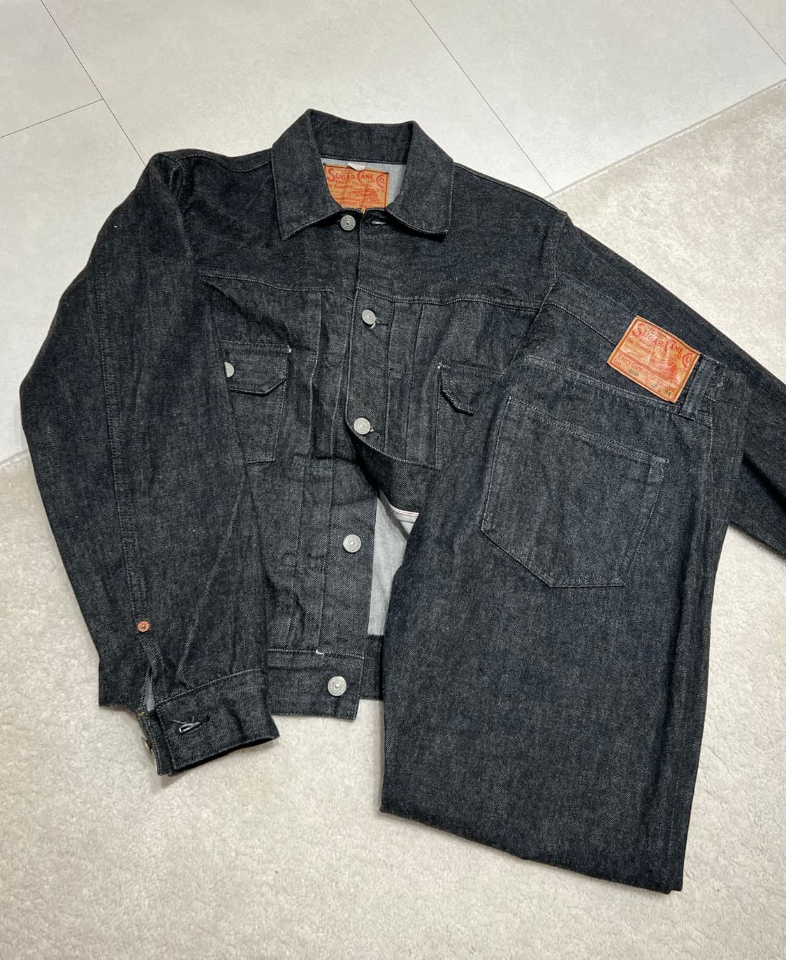 슈가케인 흑정 블랙 2세대 셋업 레굴러 스트레이트 상품이미지1