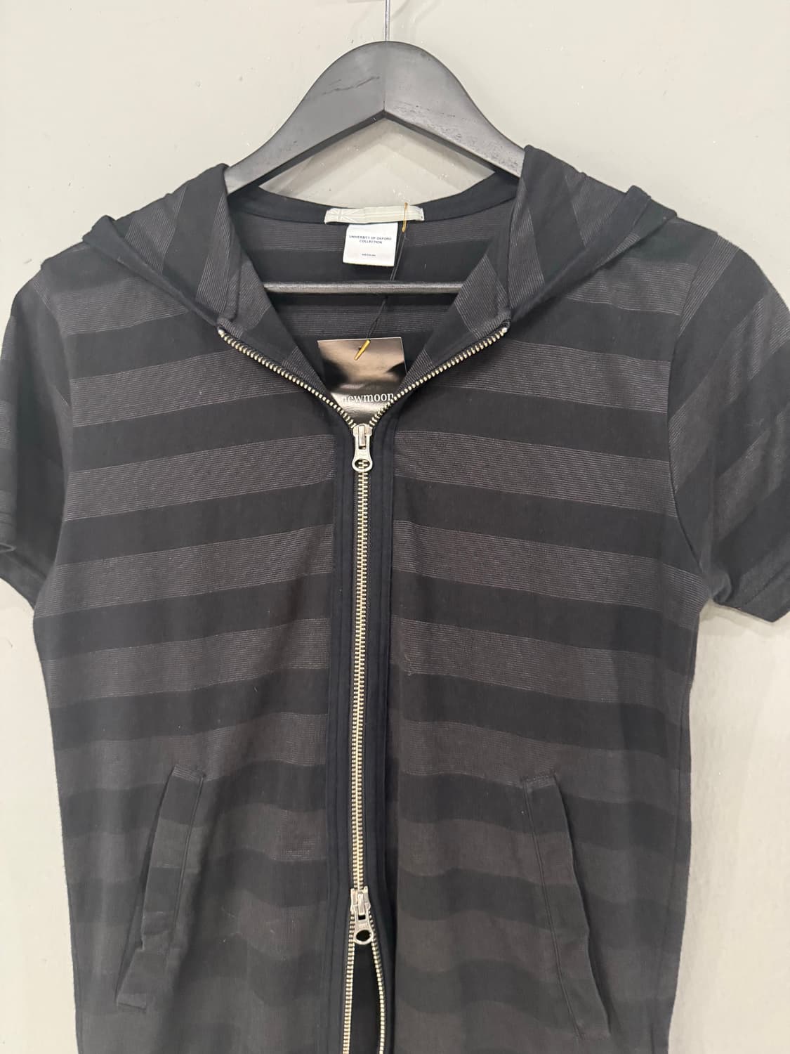 stripe pattern 2-way hood zip-up 상품이미지5