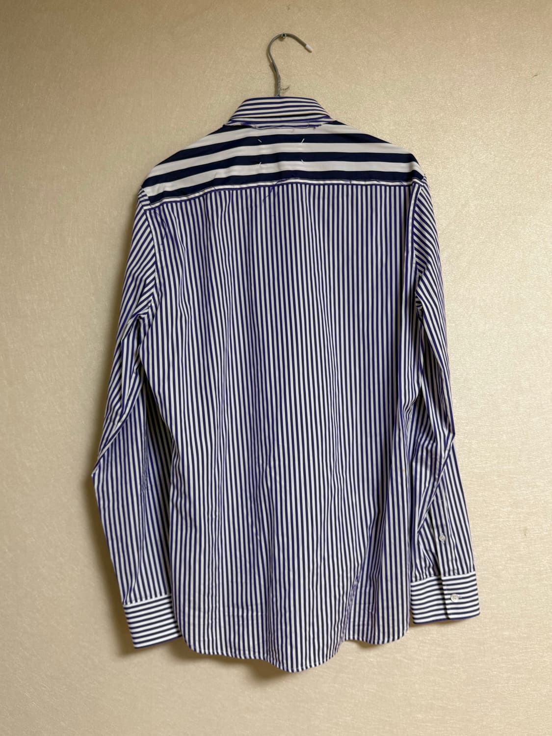 마르지엘라 트롱프뢰유 디스트레스드 스트라이프 셔츠 상품이미지2