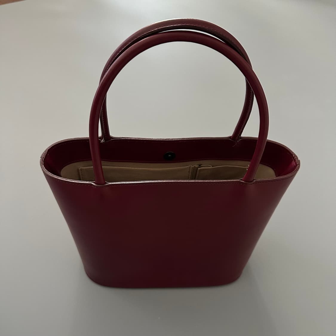 마가렛호웰 margaret howell 소가죽 버건디 토트백 상품이미지4