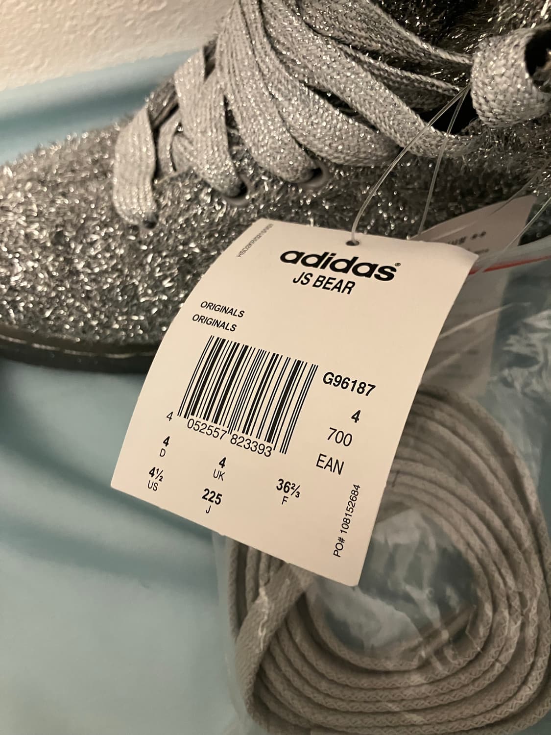 제레미스캇x아디다스 테디베어 실버 새상품(박스x) 상품이미지6