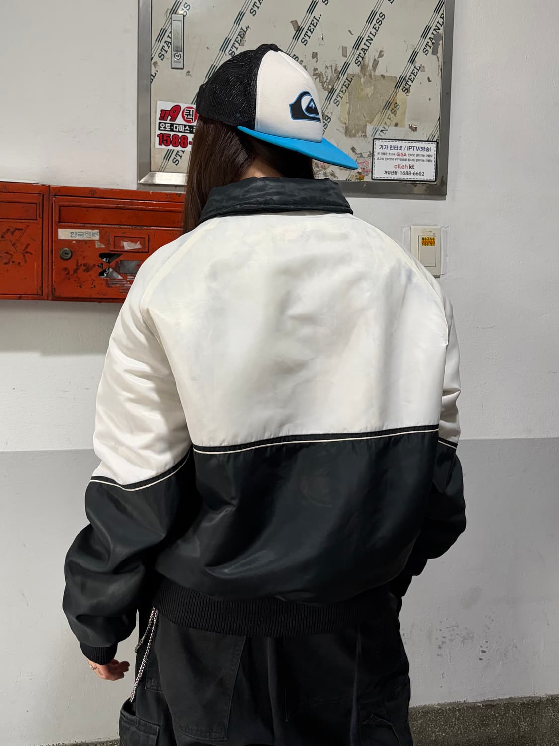 90s 올드스쿨 화이트 패치 배색 스타디움jk 상품이미지3