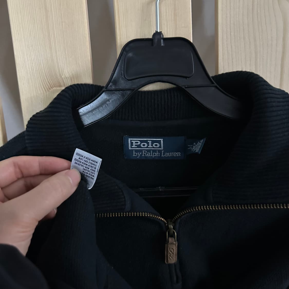 (M) 폴로 랄프로렌 블랙 반집업 니트 상품이미지5