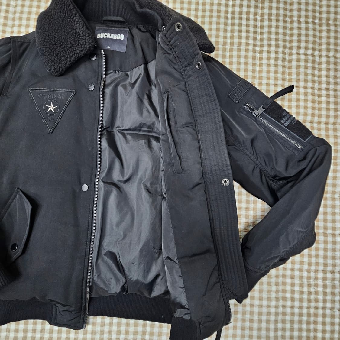 버커루 양털 패딩 항공점퍼 남자100 상품이미지6