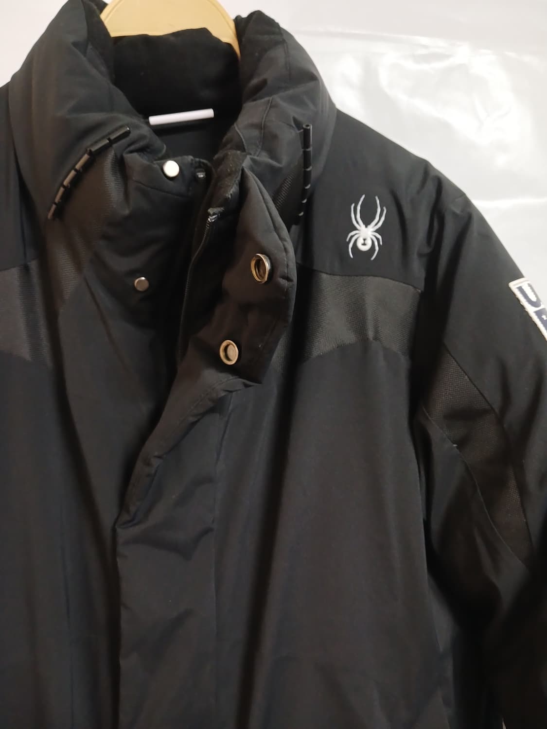 (S,90)스파이더 남녀공용 US SKI 롱다운자켓 블랙 상품이미지4