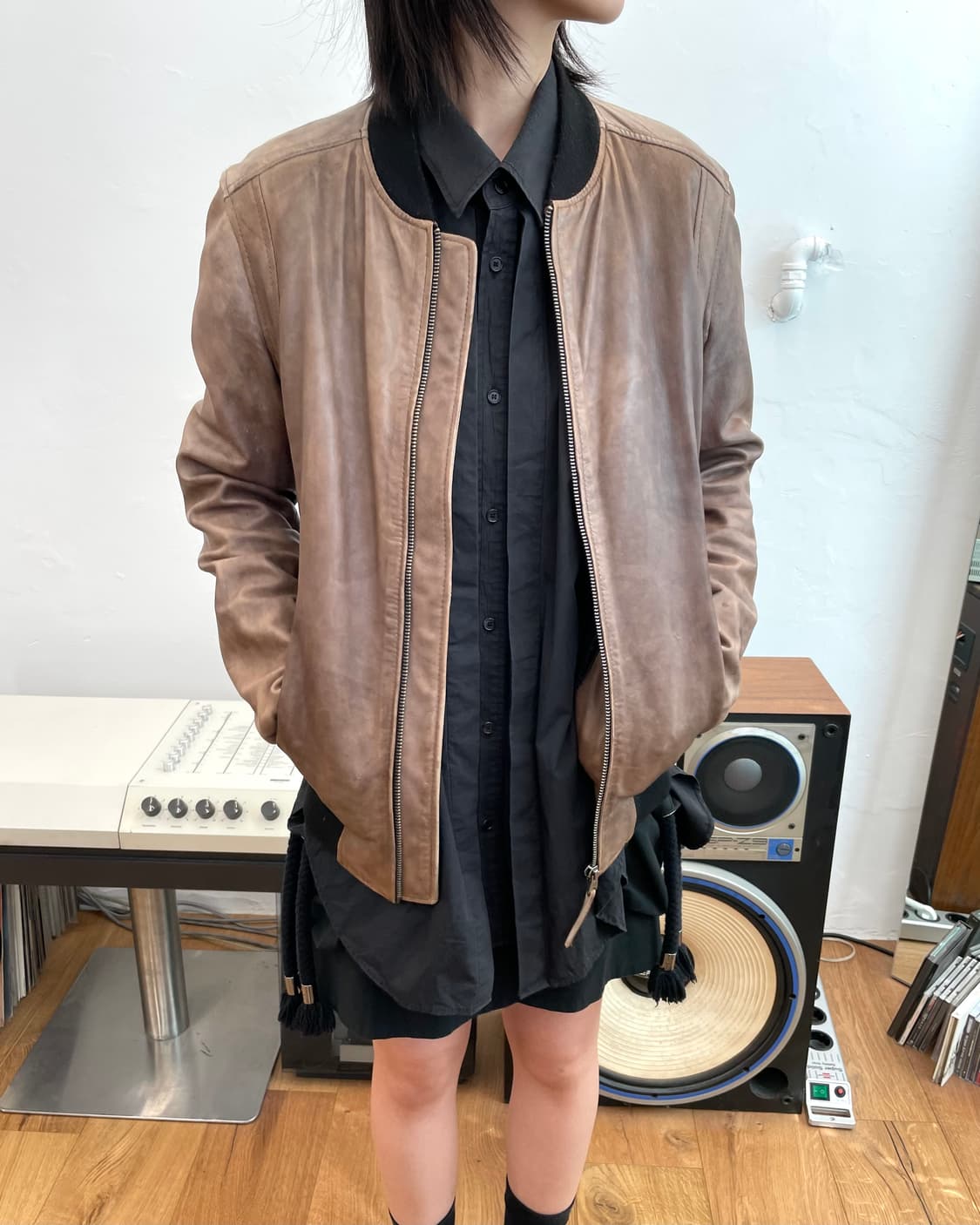 [M] 올드갭 GAP 레더 블루종 자켓 상품이미지1