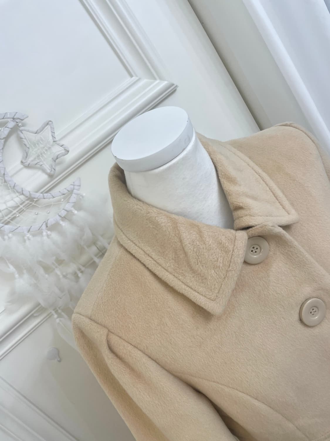 beige puff pleats lovely mori coat 상품이미지8