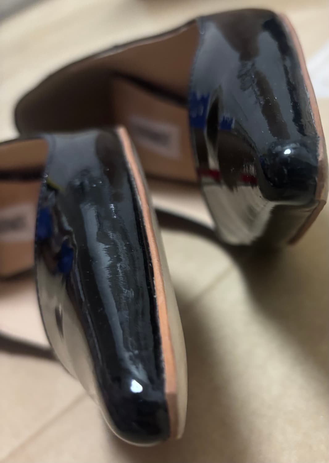 섀도우무브 가죽 페이턴트 수제화 37 (235~240) 굽6cm 상품이미지3