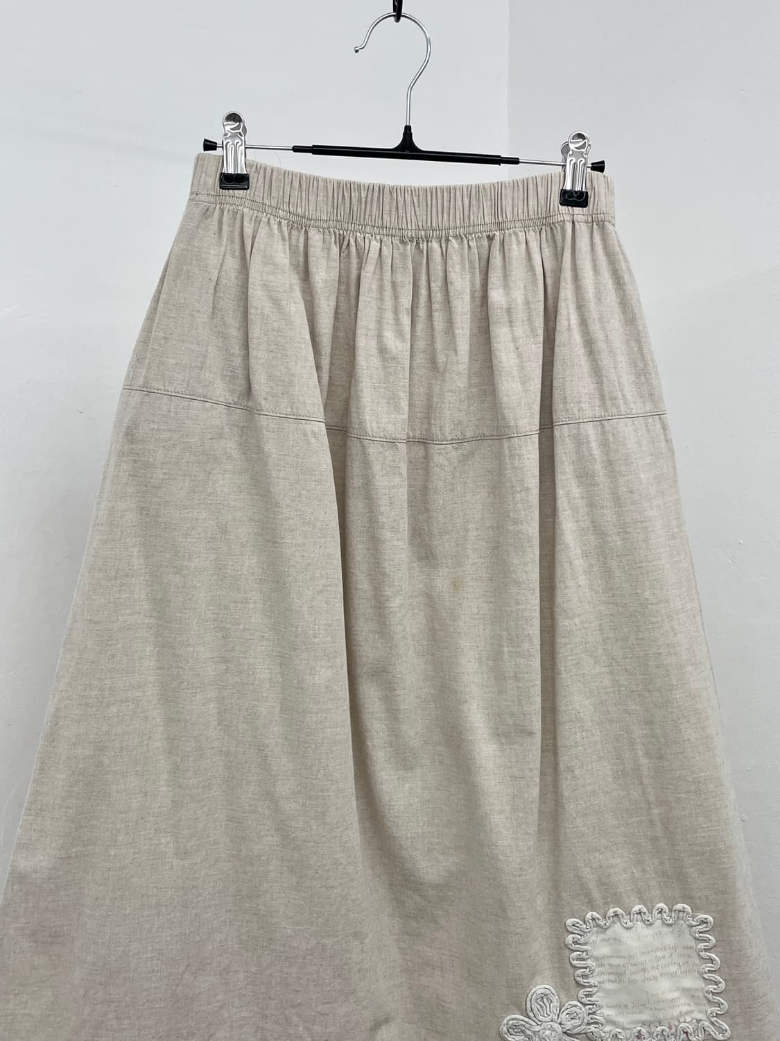 모리 베이지 패치 롱스커트 상품이미지7