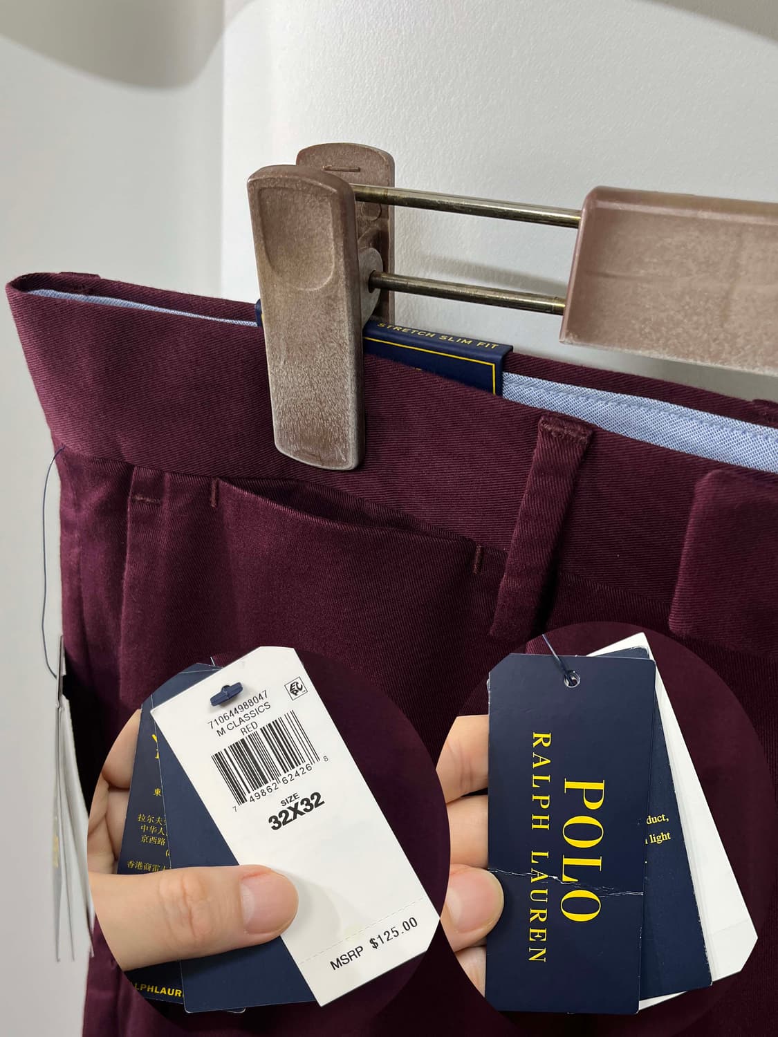 폴로 랄프로렌 버건디 트라우저 치노 팬츠 상품이미지6