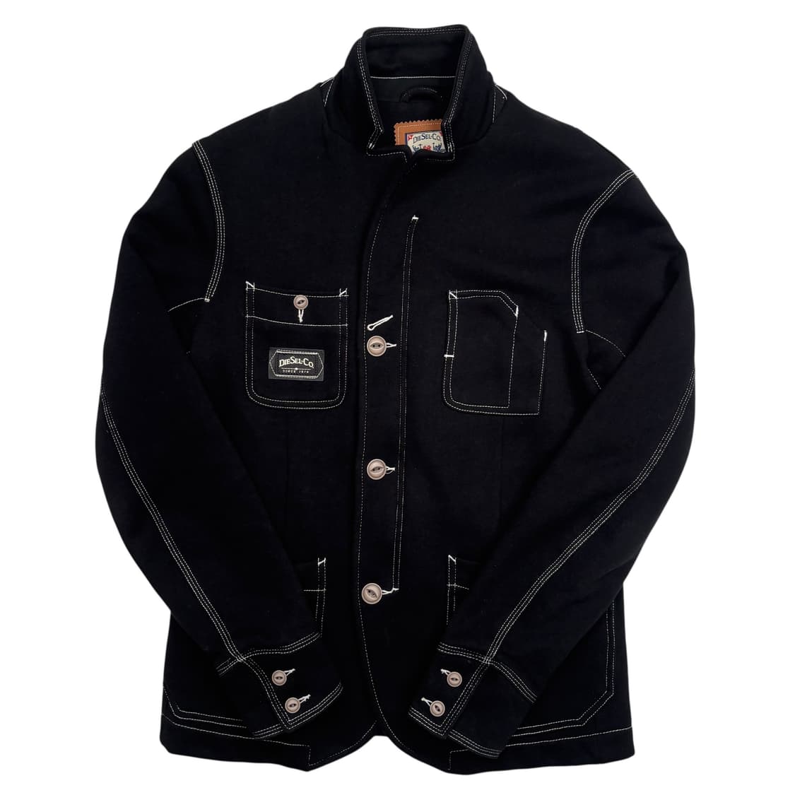디젤 블랙 코튼 스티치 워크자켓 M 상품이미지1