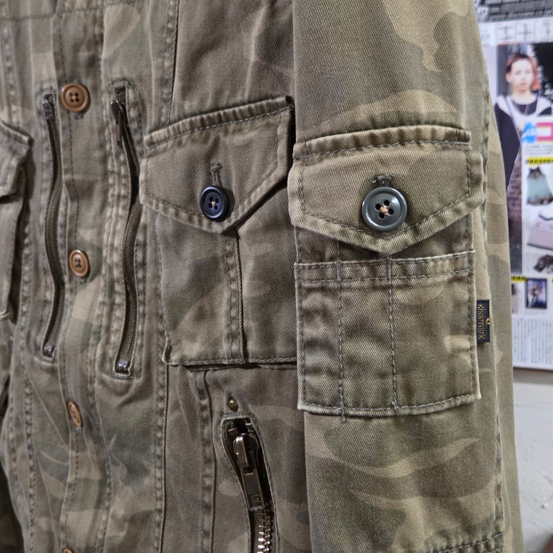 JPN KISSMARK 밀리터리 카모 필드자켓 상품이미지5