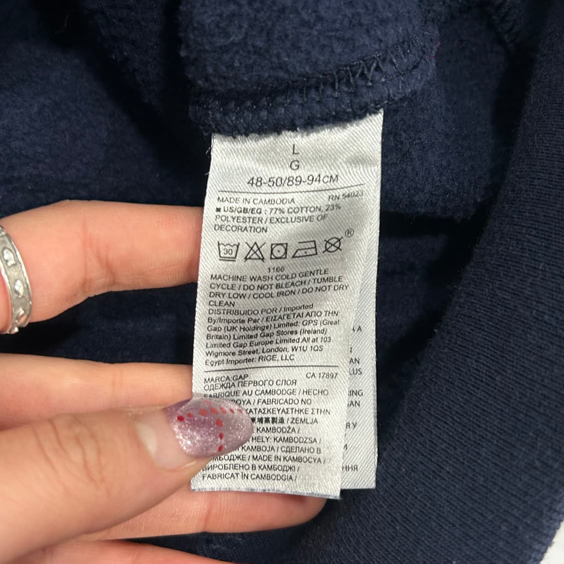 Gap 갭 레드로고 네이비 후드집업  상품이미지6