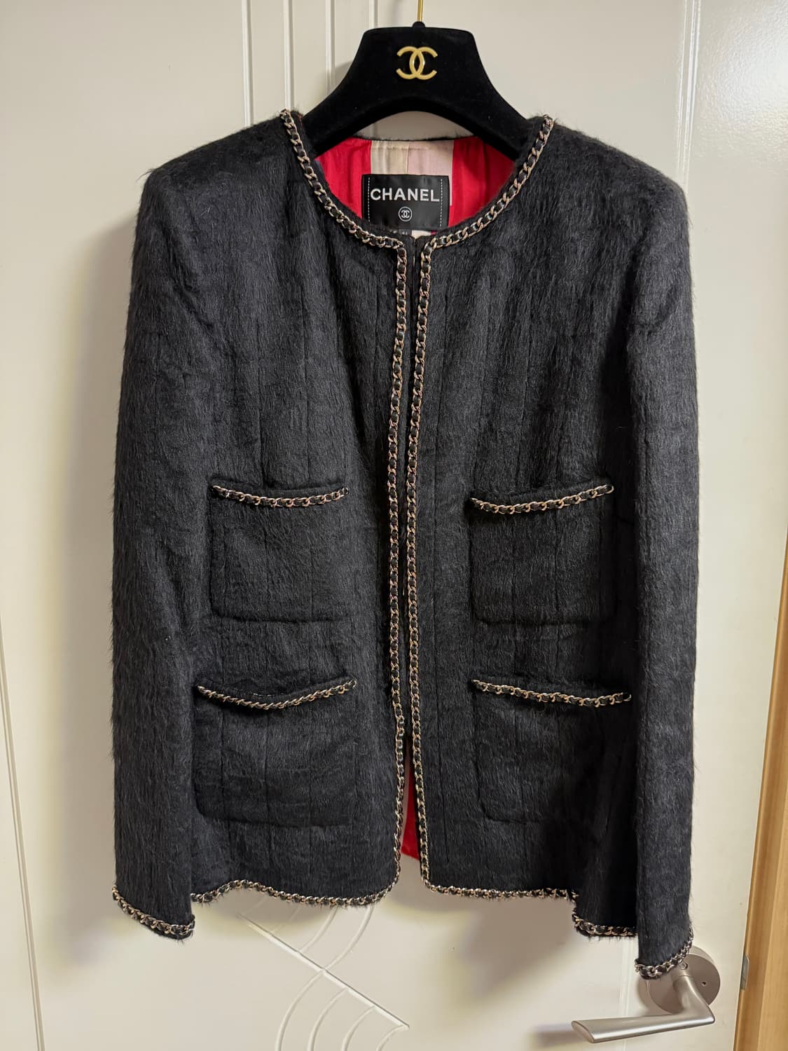 샤넬 블랙 라마 체인 자켓 36 상품이미지4