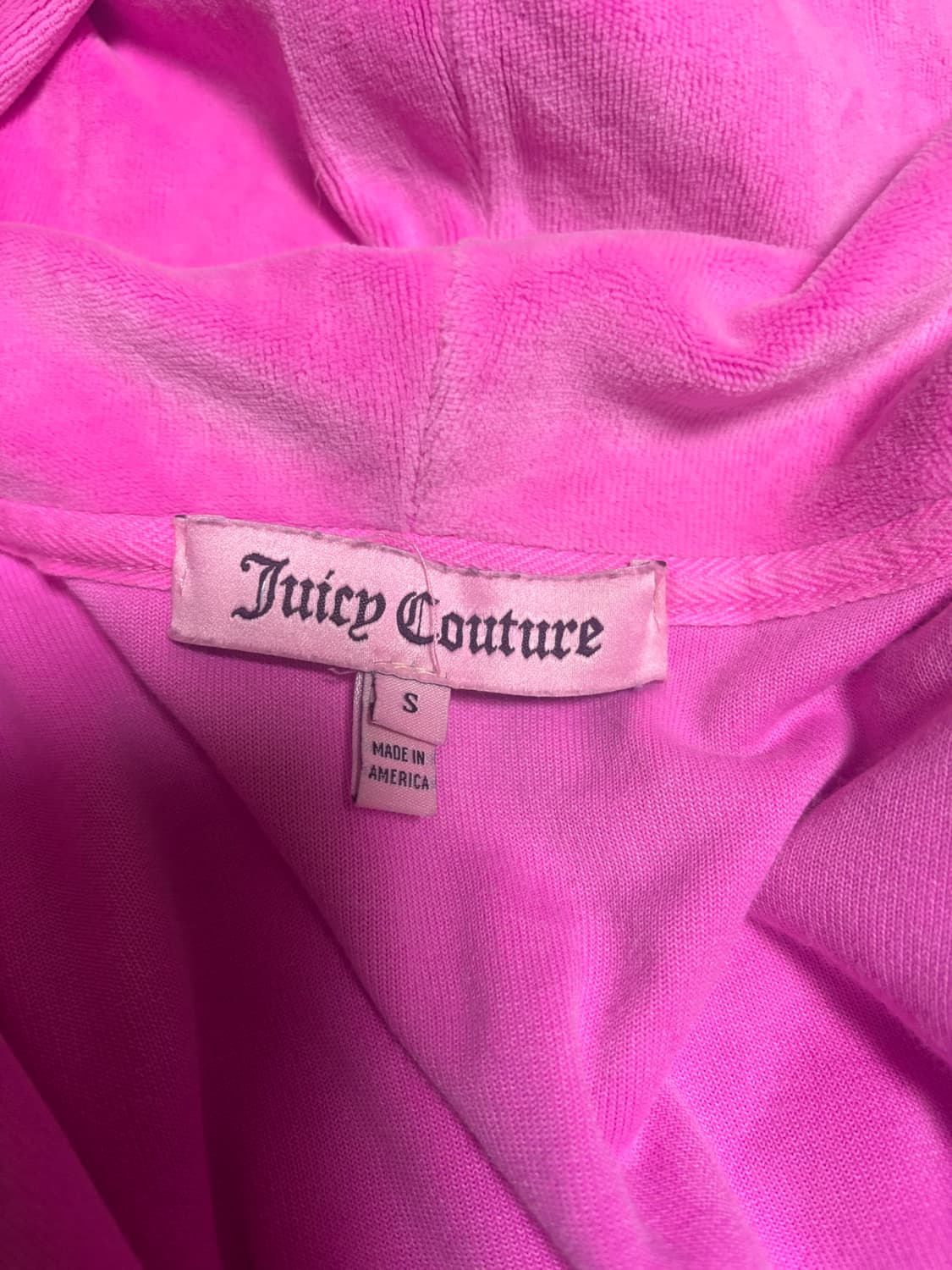 쥬시꾸뛰르 후드집업 핑크 판매합니다 상품이미지3