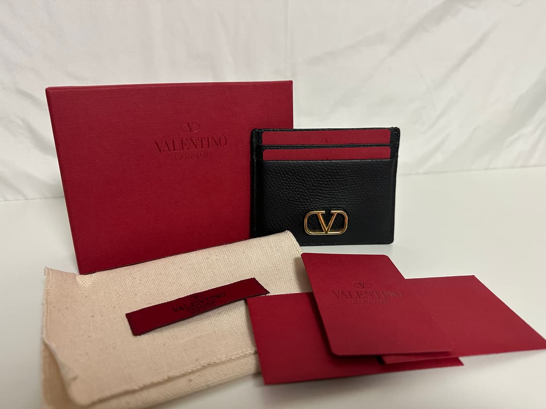 발렌티노 V로고 블랙 카드지갑 (OS) 상품이미지1