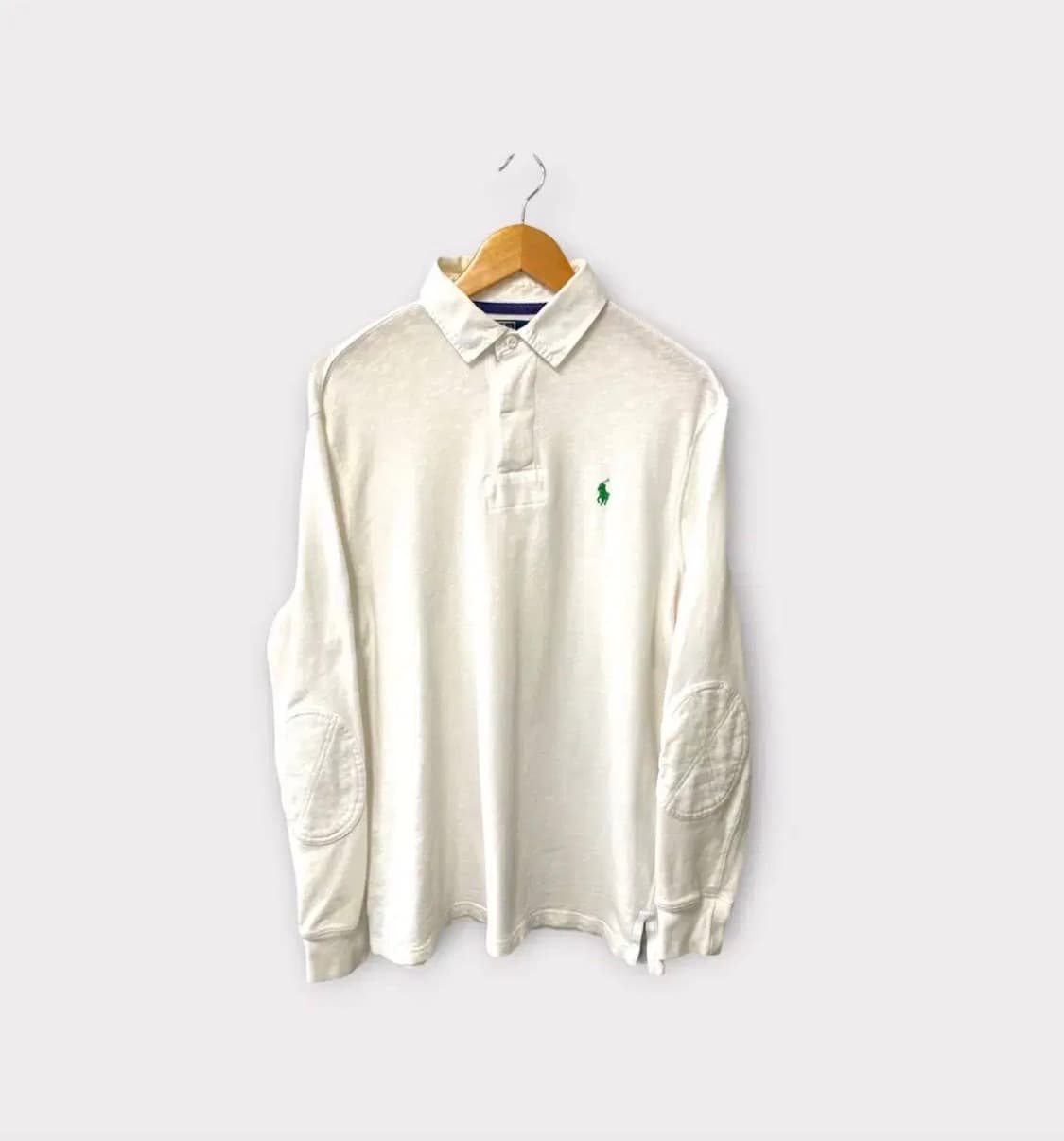 폴로 랄프로렌 화이트 럭비셔츠 M-L 상품이미지1