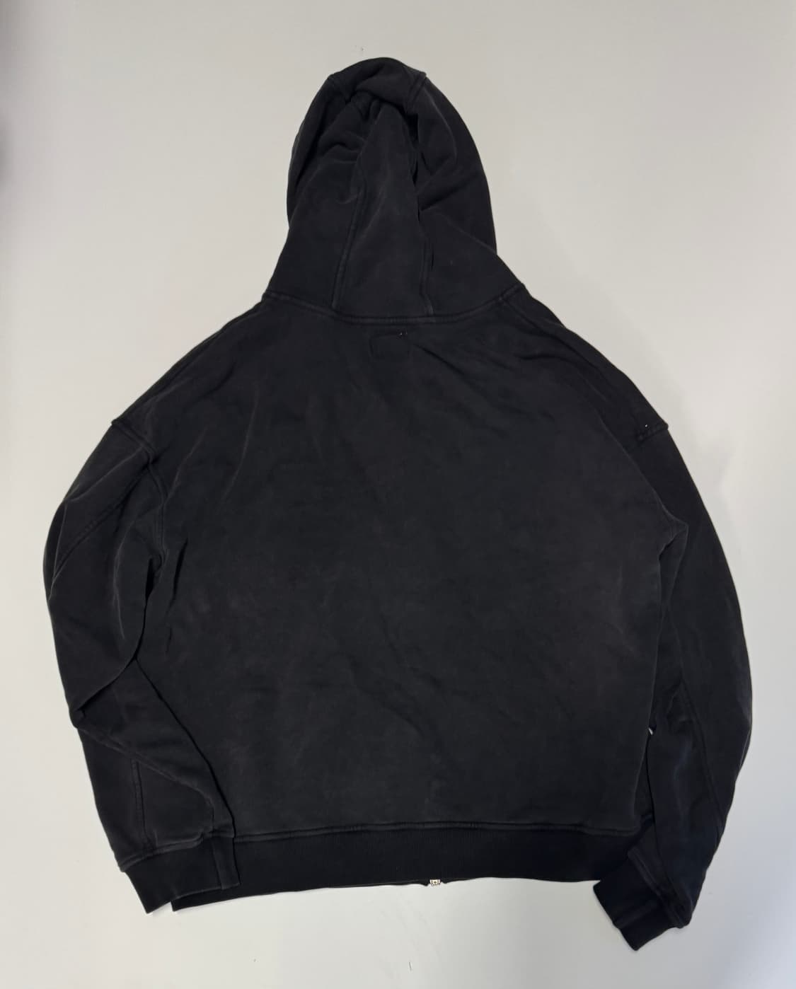 디미트리블랙 미니멀 오버핏 기모 후드집업 2XL 블랙 상품이미지2