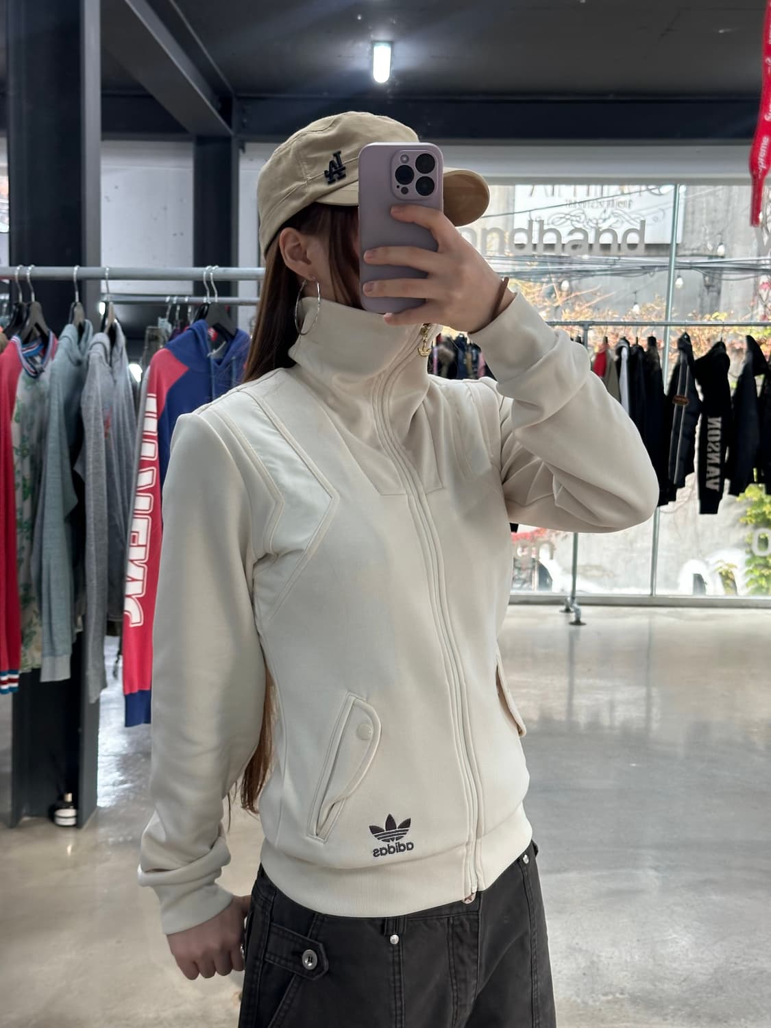 아디다스 크림초코 파이어버드 자수로고 하이넥 져지 상품이미지2