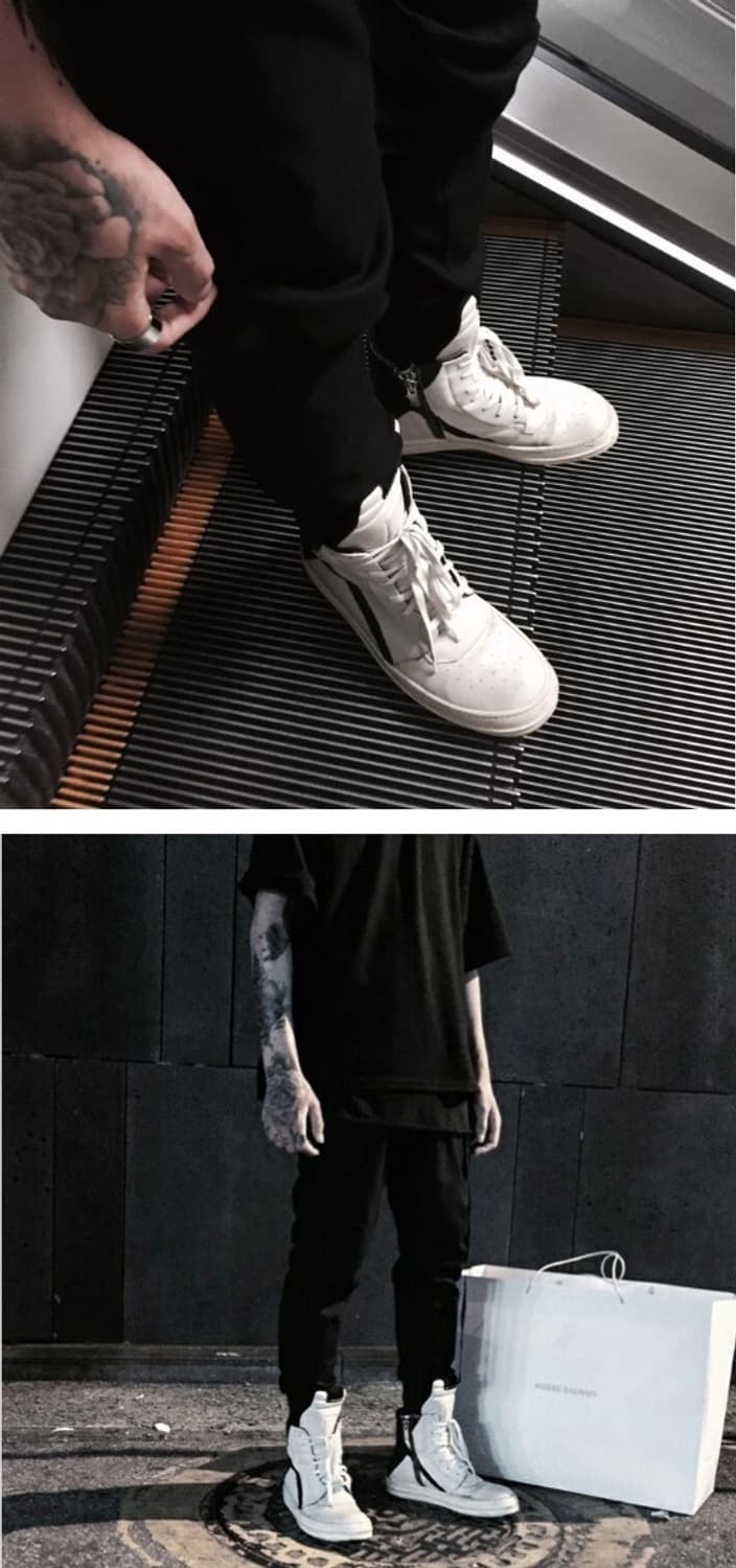 릭오웬스 13SS 지오바스켓 모노크롬 LPO 밀크 블랙 상품이미지10