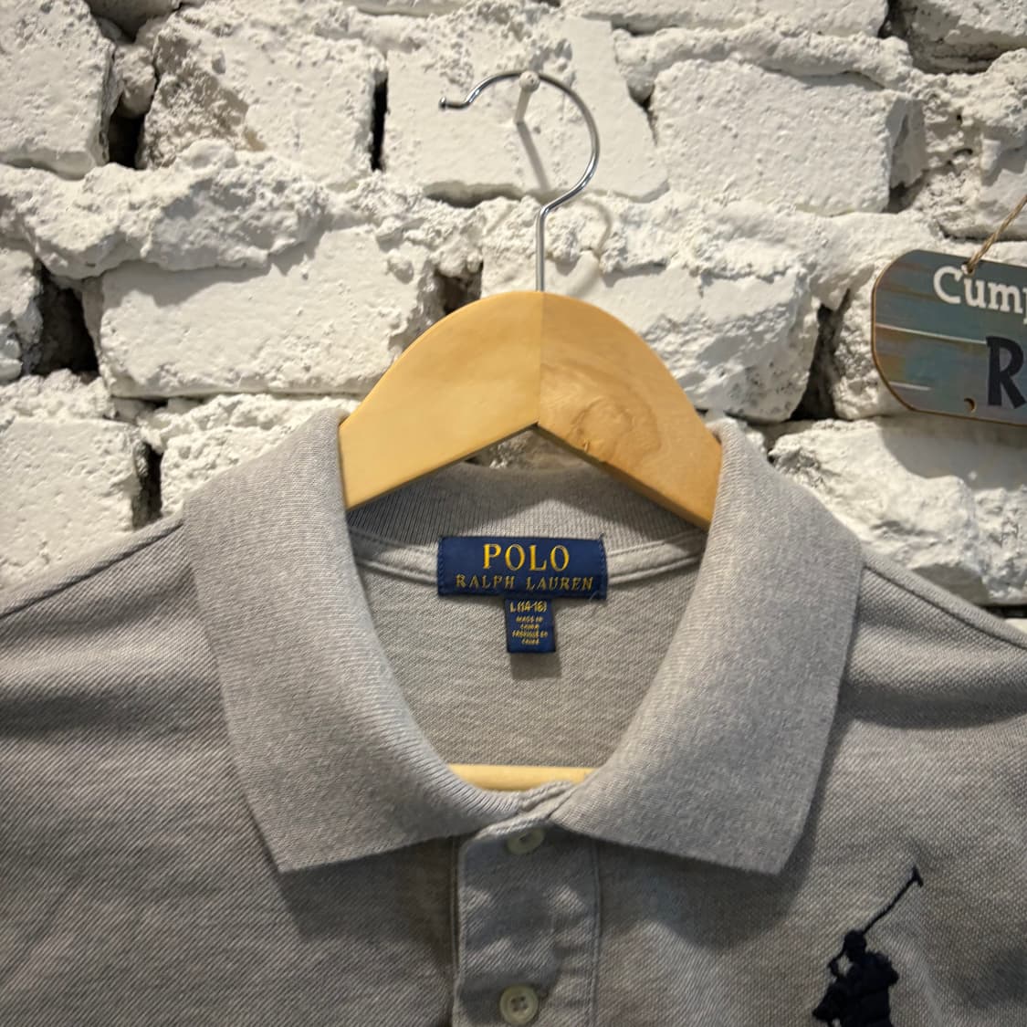 폴로 빅포니 3 빈티지 그레이 카라티셔츠 상품이미지3