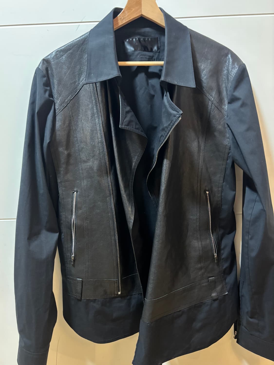 Juun.J 램스킨 사선집업 셔츠자켓 상품이미지2