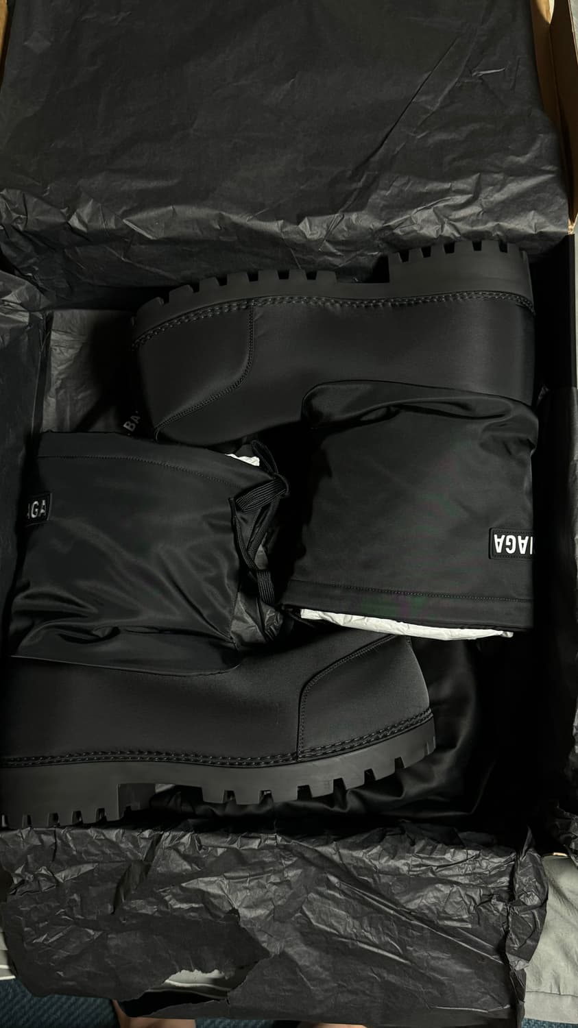 [45-46] 발렌시아가 스키웨어 알래스카 나일론 로우 스키부츠 블랙 상품이미지1