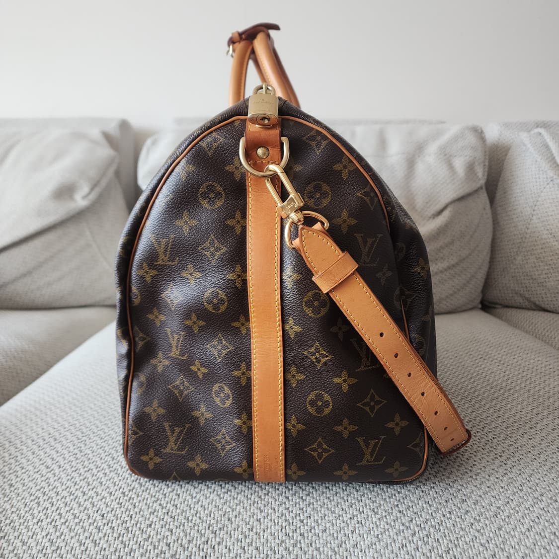 상태최상 루이비통 키폴 55 모노그램 반둘리에 보스턴백 여행가방 상품이미지4