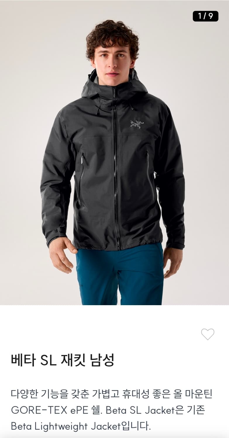 아크테릭스 베타 SL M사이즈(100) 상품이미지1