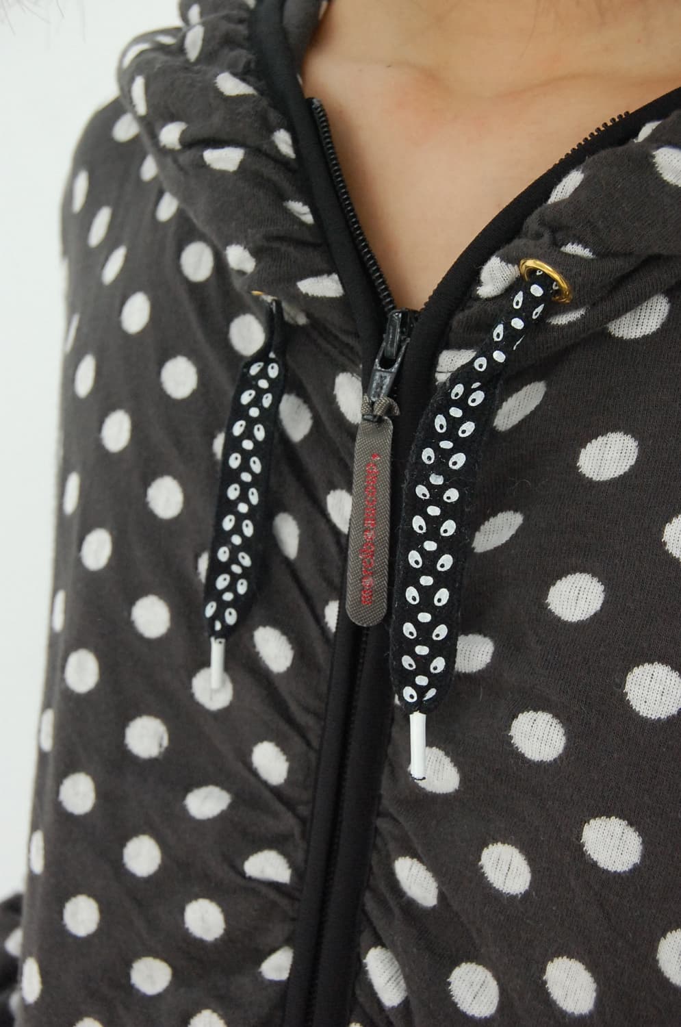 Mercibeaucoup dot shirring hood zip-up 상품이미지5