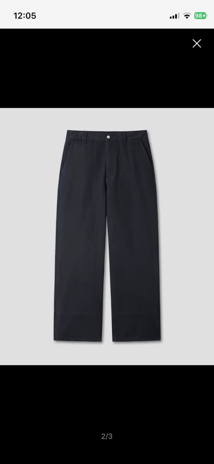 다이브인 무민서 워싱 코튼팬츠 네이비 상품이미지2