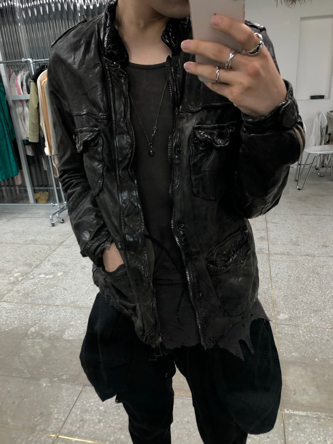 조르지오 브라토 아티잔 레더 자켓 상품이미지4