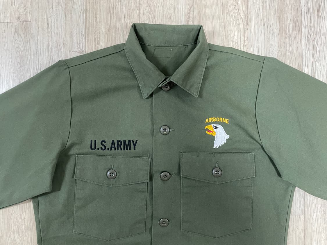 95) 미군 에어본 독수리 카키셔츠 상품이미지1