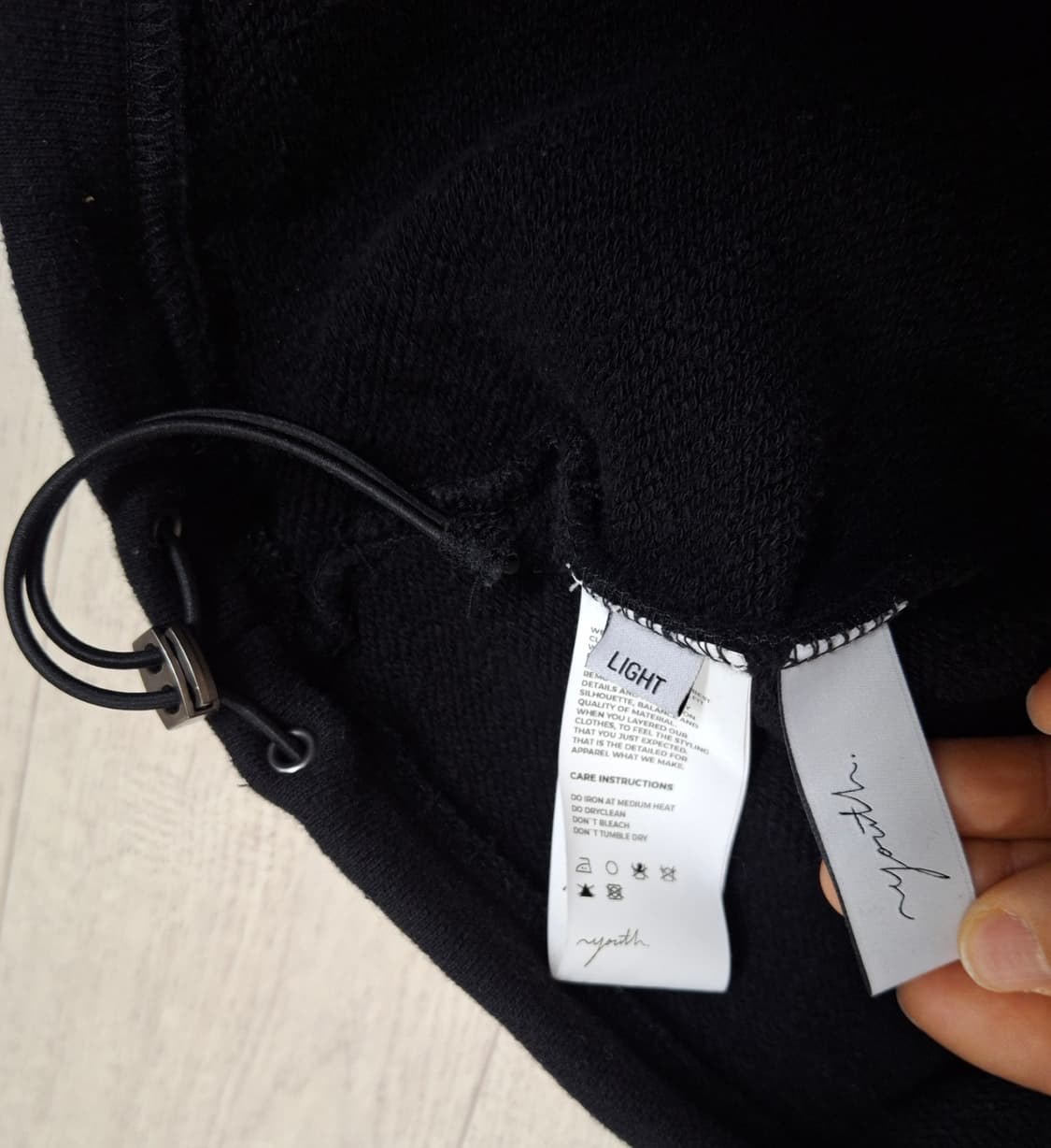 [L] 유스 컷오프 하프집업 스웻셔츠 블랙 youth 상품이미지5