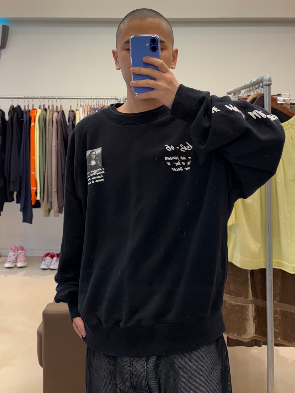 오프화이트 모나리자 맨투맨 상품이미지8