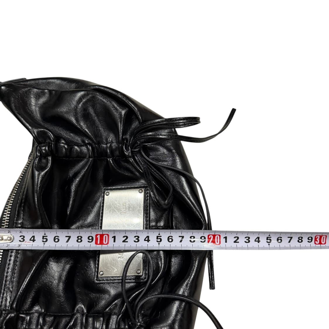 마뗑킴 셔링 리본 숄더백 가방 블랙 상품이미지6