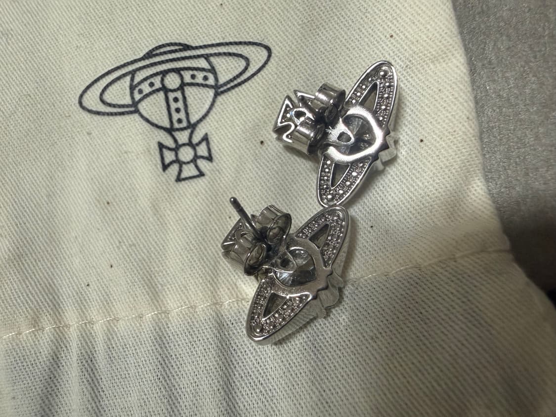 비비안 웨스트우드 아리엘라 스터드 오브 이어링 실버 상품이미지4