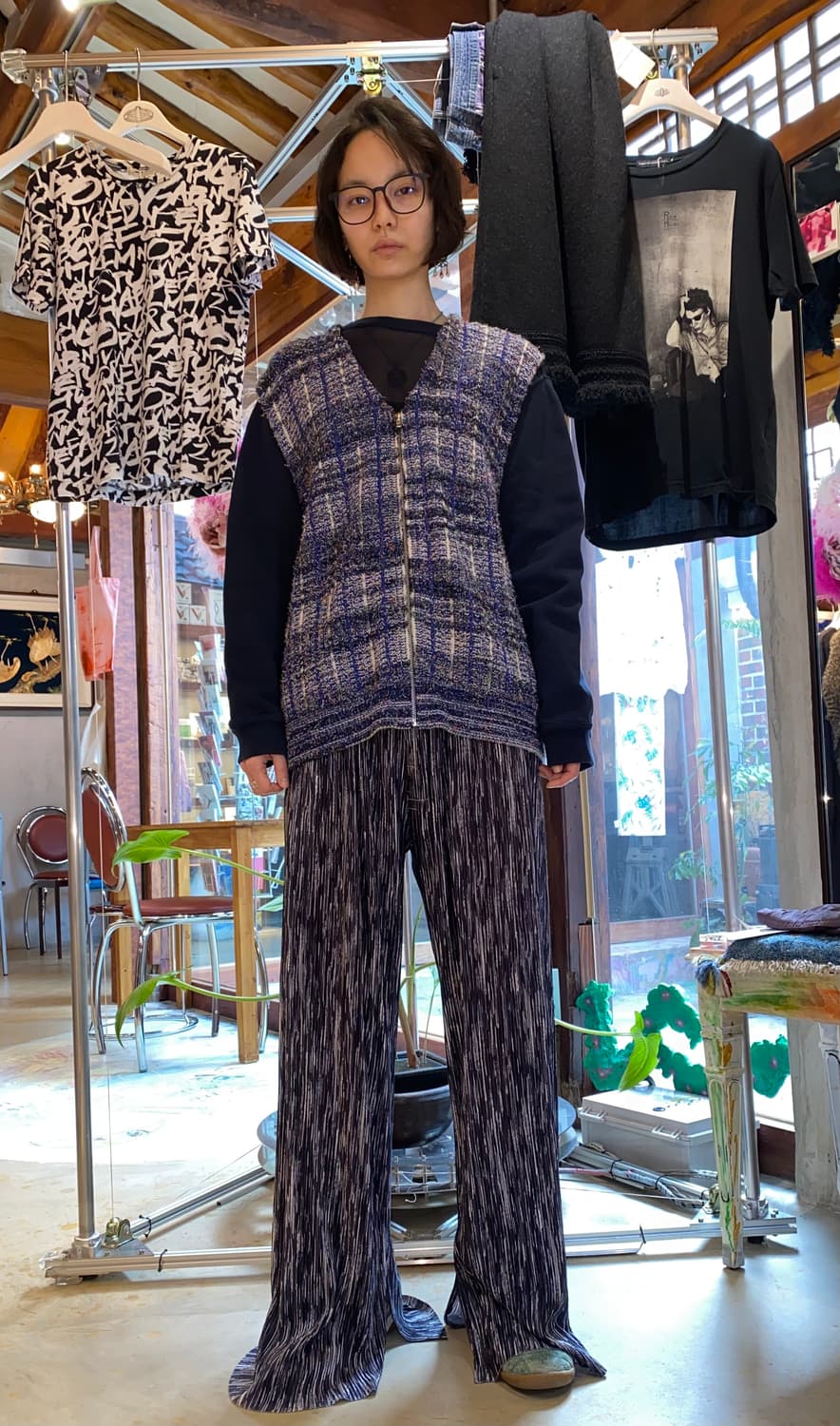 Supreme Logo detail Zip up Sweater Vest 상품이미지2