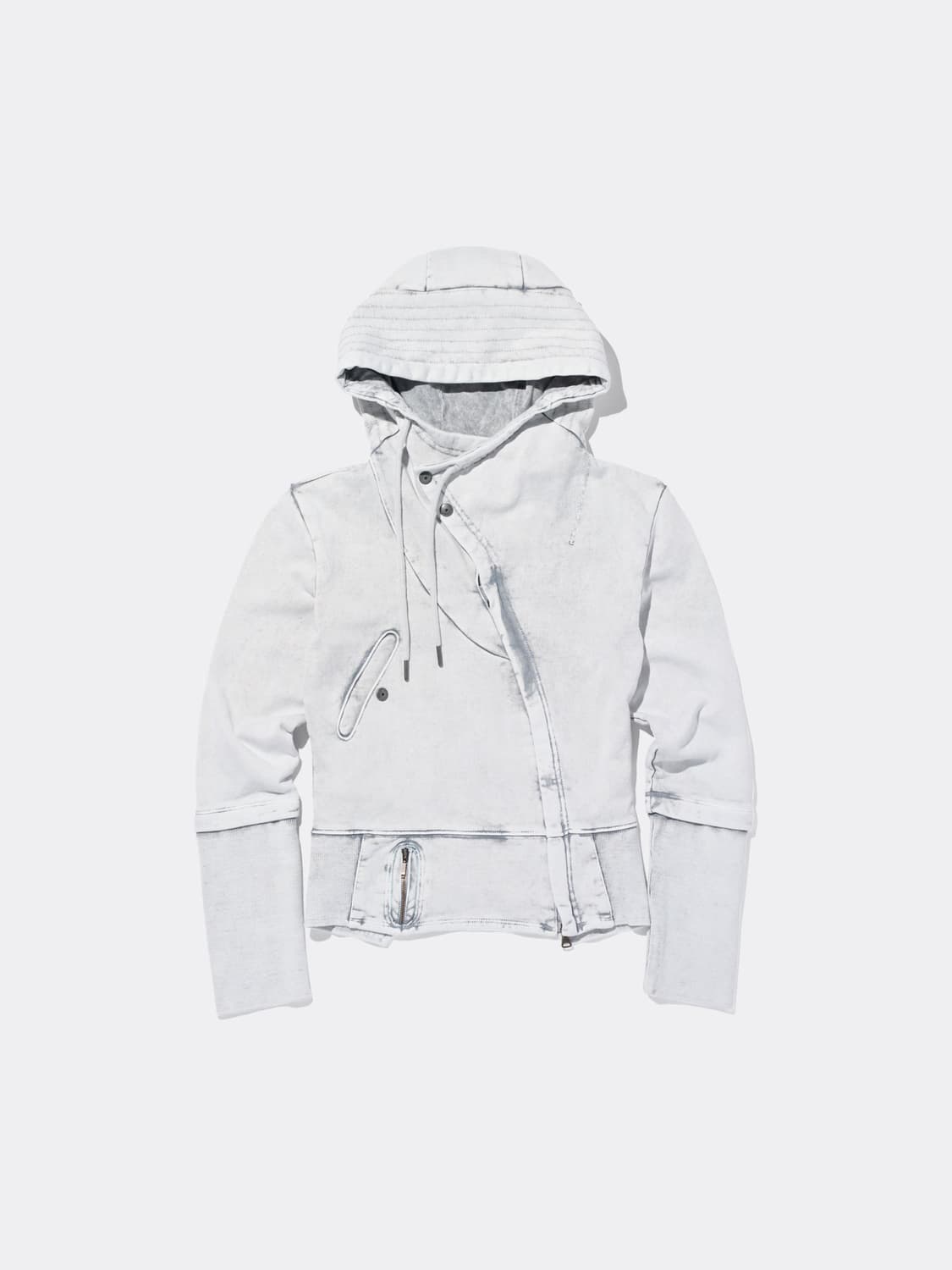 [S] 미스치프 에시메트릭 후드집업 워시드 그레이 상품이미지1